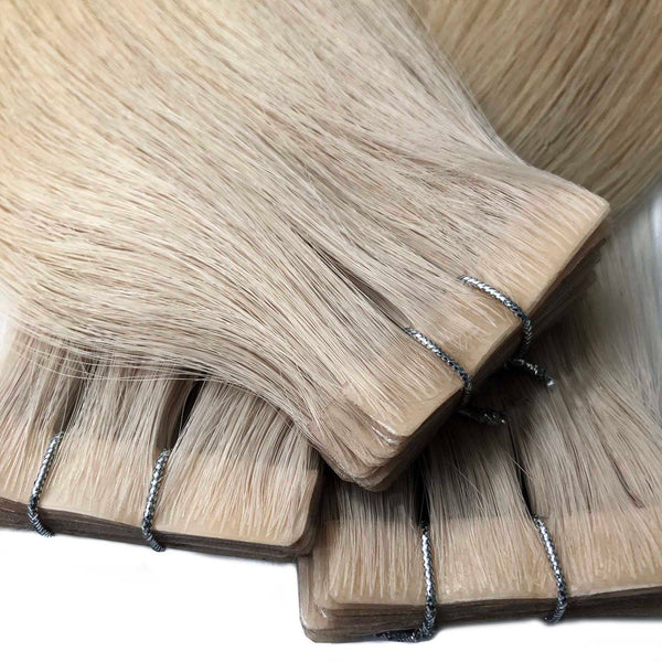 Naturalne włosy do przedłużania metoda secret tape on dostępne w długościach: 40cm, 45cm, 50cm