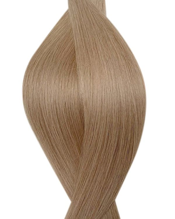 Naturalne włosy do przedłużania metoda secret tape on w kolorze ciemny popielaty blond.