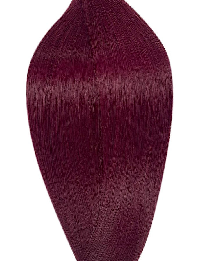 Indywidualny próbnik kolorów z włosów naturalnych w kolorze ciemny czerwony.
