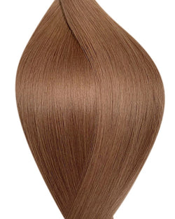 Naturalne włosy do przedłużania metoda na nano ringi w kolorze miodowy blond.