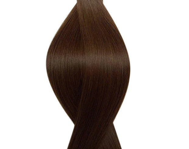 #4A Roasted Chestnut Genius Weft - Włosy doczepiane na taśmie ukrytej