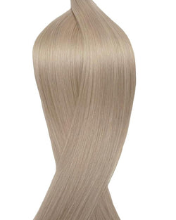 Naturalne włosy do przedłużania metoda secret tape on w kolorze jasny popielaty blond.