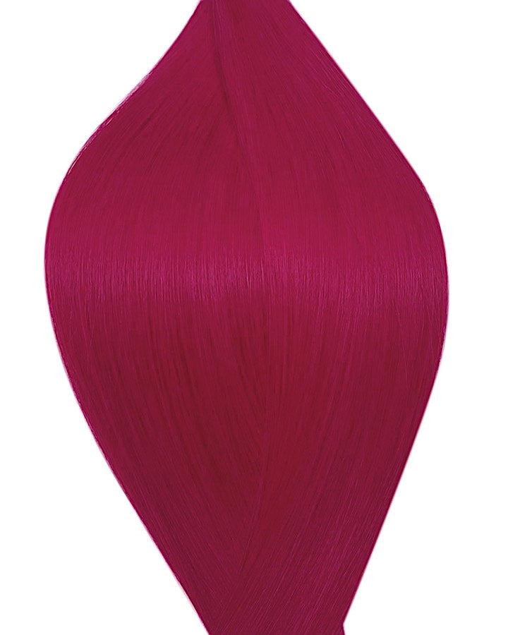 Indywidualny próbnik kolorów z włosów naturalnych w kolorze fuksja.