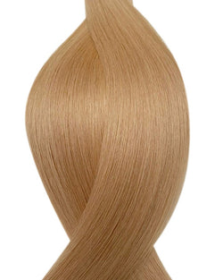 Naturalne włosy do przedłużania metoda na nano ringi w kolorze jasny naturalny blond.