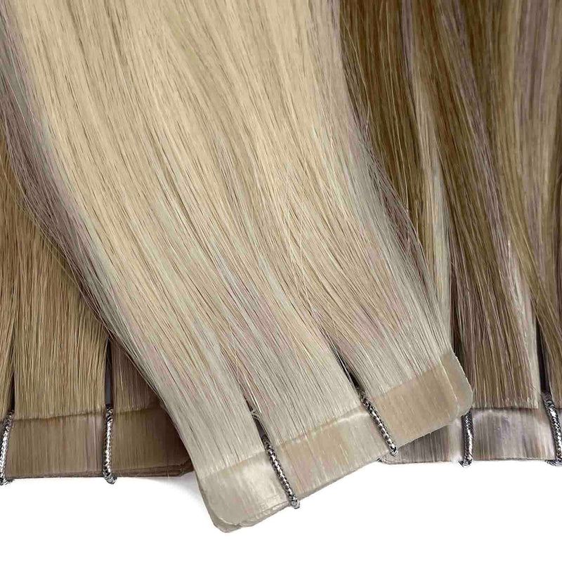 Naturalne włosy do przedłużania metoda tape on dostępne w długościach: 30cm, 35cm, 40cm, 45cm, 50cm, 55cm.